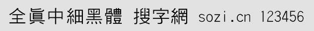 全真中細黑體