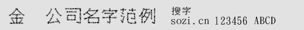 金梅公司名字范例字體